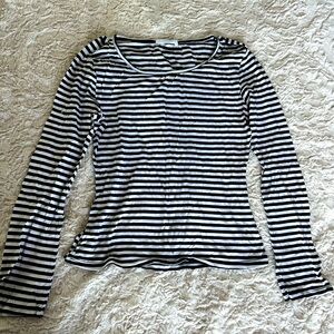 Striped long sleeve top